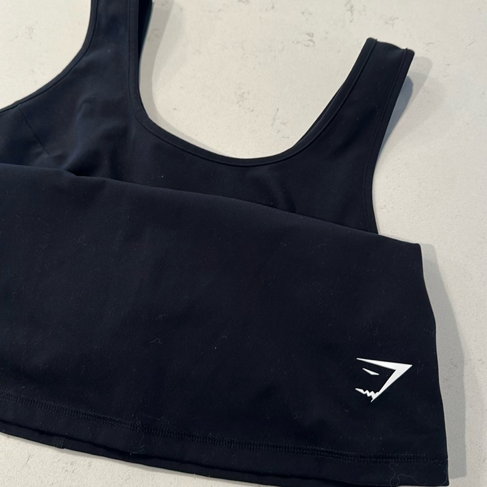 GYMSHARK Black Vest/Tank top sweatproof
